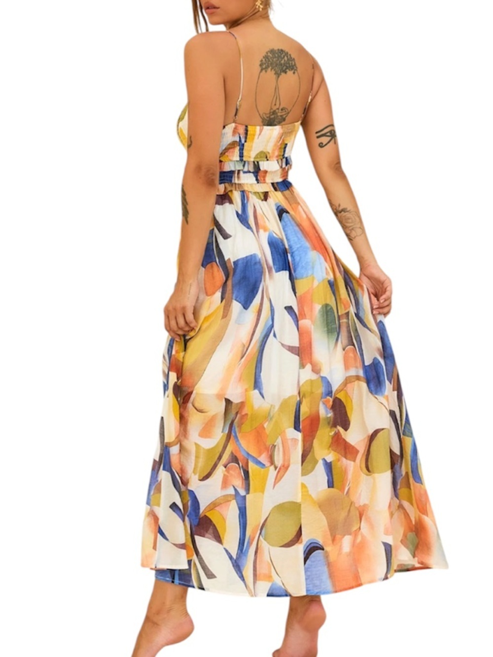 SAGE + PAIGE Women’s Multicolor Abstract Radiance Maxi Dress - Picture 3 of 13